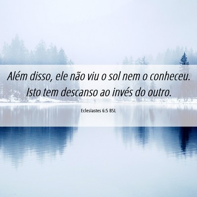 Picture 06 - Eclesiastes 6:5 BSL - Além disso, ele não viu o sol nem o conheceu. - Bible Verse Picture