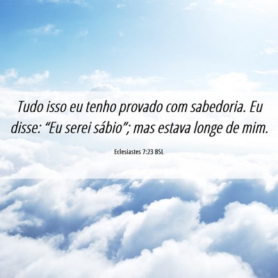 Picture 06 - Eclesiastes 7:23 BSL - Tudo isso eu tenho provado com sabedoria. Eu - Bible Verse Picture
