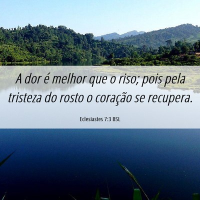 Picture 06 - Eclesiastes 7:3 BSL - A dor é melhor que o riso; pois pela tristeza do - Bible Verse Picture