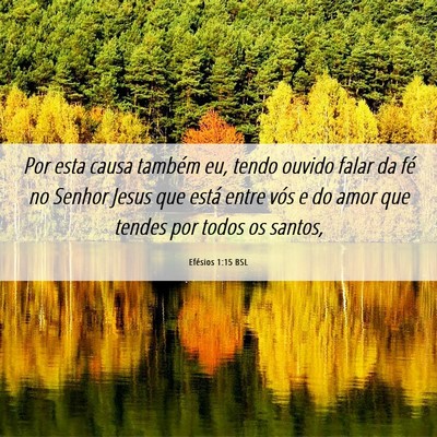 Picture 06 - Efésios 1:15 BSL - Por esta causa também eu, tendo ouvido falar da - Bible Verse Picture