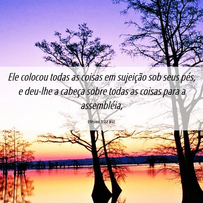 Picture 06 - Efésios 1:22 BSL - Ele colocou todas as coisas em sujeição sob - Bible Verse Picture