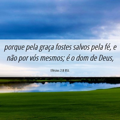 Picture 06 - Efésios 2:8 BSL - porque pela graça fostes salvos pela fé, e não - Bible Verse Picture