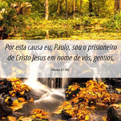 Picture 06 - Efésios 3:1 BSL - Por esta causa eu, Paulo, sou o prisioneiro de - Bible Verse Picture