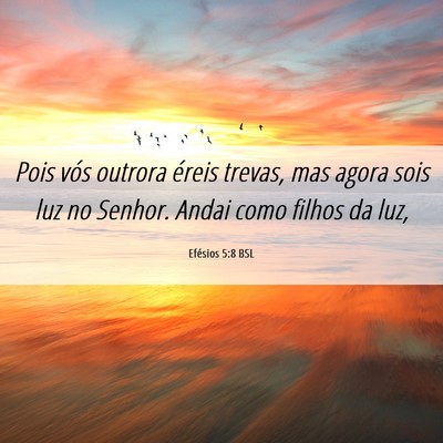 Picture 06 - Efésios 5:8 BSL - Pois vós outrora éreis trevas, mas agora sois - Bible Verse Picture