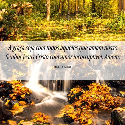Picture 06 - Efésios 6:24 BSL - A graça seja com todos aqueles que amam nosso - Bible Verse Picture