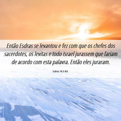 Picture 06 - Esdras 10:5 BSL - Então Esdras se levantou e fez com que os chefes - Bible Verse Picture