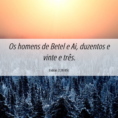 Picture 06 - Esdras 2:28 BSL - Os homens de Betel e Ai, duzentos e vinte e - Bible Verse Picture