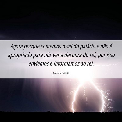 Picture 06 - Esdras 4:14 BSL - Agora porque comemos o sal do palácio e não é - Bible Verse Picture