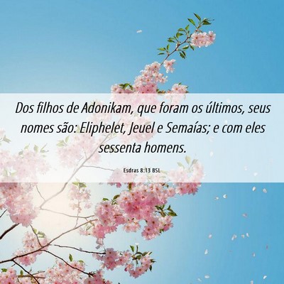 Picture 06 - Esdras 8:13 BSL - Dos filhos de Adonikam, que foram os últimos, - Bible Verse Picture