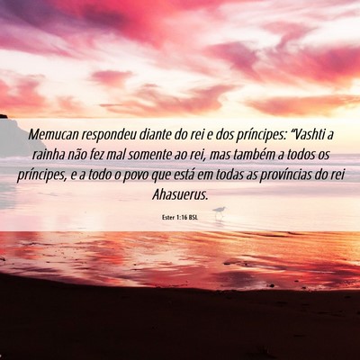 Picture 06 - Ester 1:16 BSL - Memucan respondeu diante do rei e dos príncipes: - Bible Verse Picture