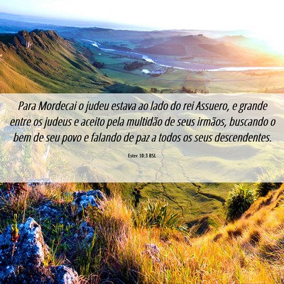 Picture 06 - Ester 10:3 BSL - Para Mordecai o judeu estava ao lado do rei - Bible Verse Picture