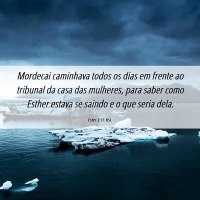 Picture 06 - Ester 2:11 BSL - Mordecai caminhava todos os dias em frente ao - Bible Verse Picture