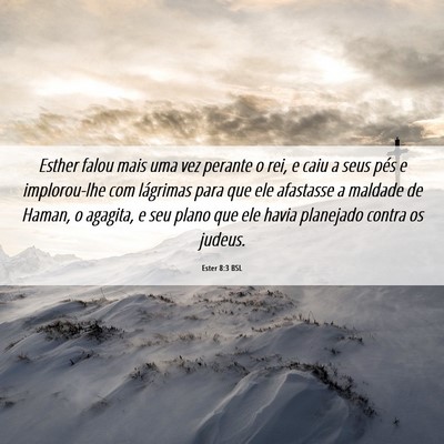 Picture 06 - Ester 8:3 BSL - Esther falou mais uma vez perante o rei, e caiu a - Bible Verse Picture