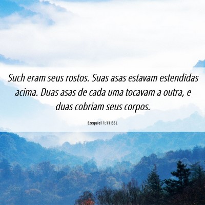 Picture 06 - Ezequiel 1:11 BSL - Such eram seus rostos. Suas asas estavam - Bible Verse Picture