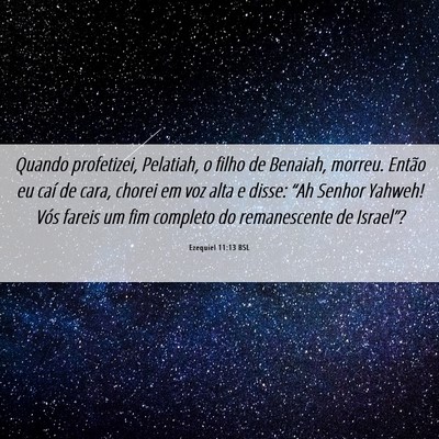 Picture 06 - Ezequiel 11:13 BSL - Quando profetizei, Pelatiah, o filho de Benaiah, - Bible Verse Picture