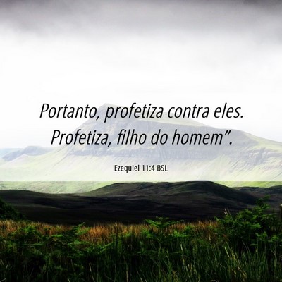 Picture 06 - Ezequiel 11:4 BSL - Portanto, profetiza contra eles. Profetiza, filho - Bible Verse Picture