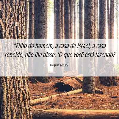 Picture 06 - Ezequiel 12:9 BSL - “Filho do homem, a casa de Israel, a casa - Bible Verse Picture