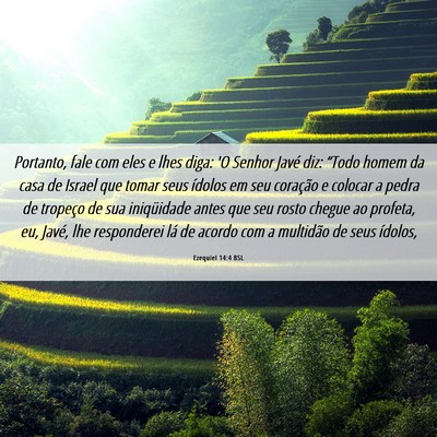 Picture 06 - Ezequiel 14:4 BSL - Portanto, fale com eles e lhes diga: 'O Senhor - Bible Verse Picture