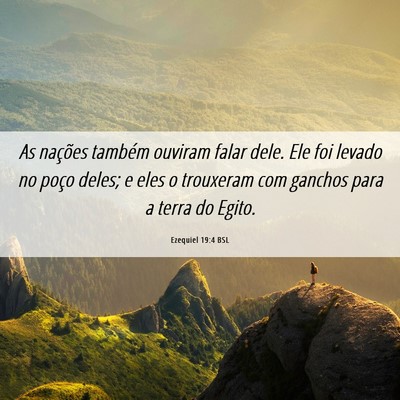 Picture 06 - Ezequiel 19:4 BSL - As nações também ouviram falar dele. Ele foi - Bible Verse Picture