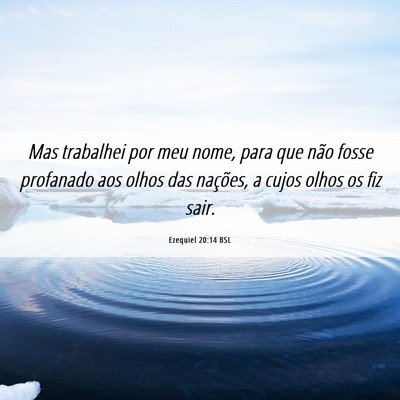 Picture 06 - Ezequiel 20:14 BSL - Mas trabalhei por meu nome, para que não fosse - Bible Verse Picture
