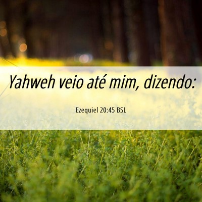Picture 06 - Ezequiel 20:45 BSL - Yahweh veio até mim, - Bible Verse Picture