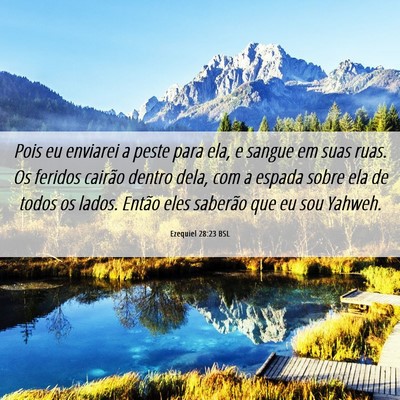 Picture 06 - Ezequiel 28:23 BSL - Pois eu enviarei a peste para ela, e sangue em - Bible Verse Picture