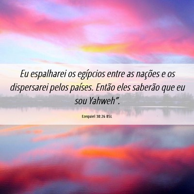 Picture 06 - Ezequiel 30:26 BSL - Eu espalharei os egípcios entre as nações e os - Bible Verse Picture