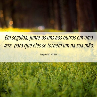 Picture 06 - Ezequiel 37:17 BSL - Em seguida, junte-os uns aos outros em uma vara, - Bible Verse Picture