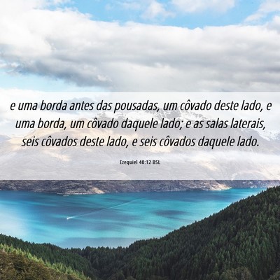 Picture 06 - Ezequiel 40:12 BSL - e uma borda antes das pousadas, um côvado deste - Bible Verse Picture