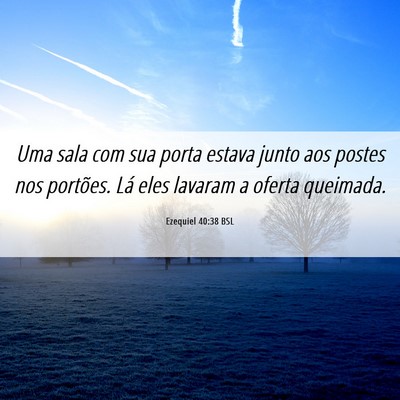 Picture 06 - Ezequiel 40:38 BSL - Uma sala com sua porta estava junto aos postes - Bible Verse Picture