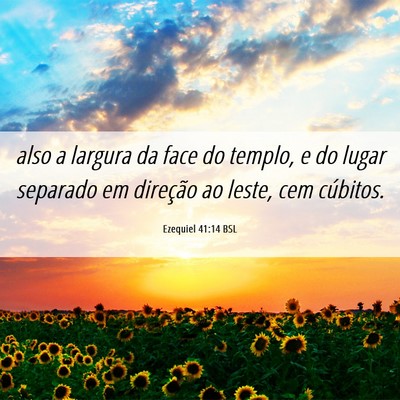 Picture 06 - Ezequiel 41:14 BSL - also a largura da face do templo, e do lugar - Bible Verse Picture