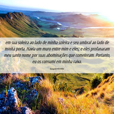 Picture 06 - Ezequiel 43:8 BSL - em sua soleira ao lado de minha soleira e seu - Bible Verse Picture
