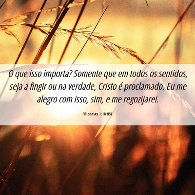 Picture 06 - Filipenses 1:18 BSL - O que isso importa? Somente que em todos os - Bible Verse Picture