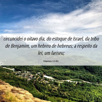 Picture 06 - Filipenses 3:5 BSL - circuncidei o oitavo dia, do estoque de Israel, - Bible Verse Picture