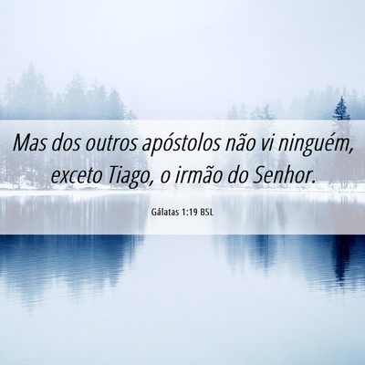 Picture 06 - Gálatas 1:19 BSL - Mas dos outros apóstolos não vi ninguém, - Bible Verse Picture