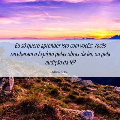 Picture 06 - Gálatas 3:2 BSL - Eu só quero aprender isto com vocês: Vocês - Bible Verse Picture