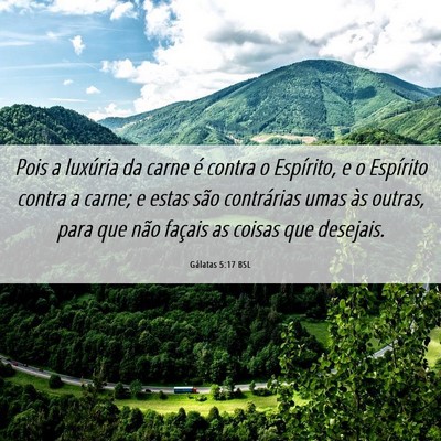 Picture 06 - Gálatas 5:17 BSL - Pois a luxúria da carne é contra o Espírito, e - Bible Verse Picture