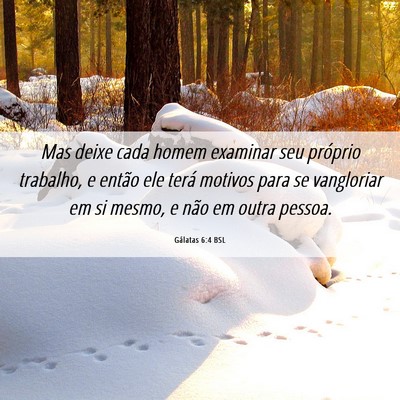 Picture 06 - Gálatas 6:4 BSL - Mas deixe cada homem examinar seu próprio - Bible Verse Picture