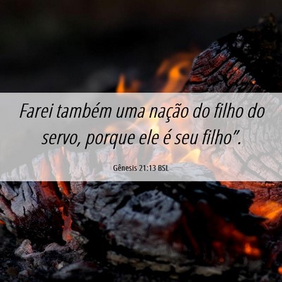 Picture 06 - Gênesis 21:13 BSL - Farei também uma nação do filho do servo, - Bible Verse Picture