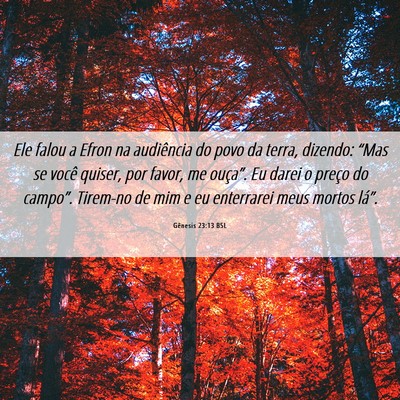 Picture 06 - Gênesis 23:13 BSL - Ele falou a Efron na audiência do povo da terra, - Bible Verse Picture