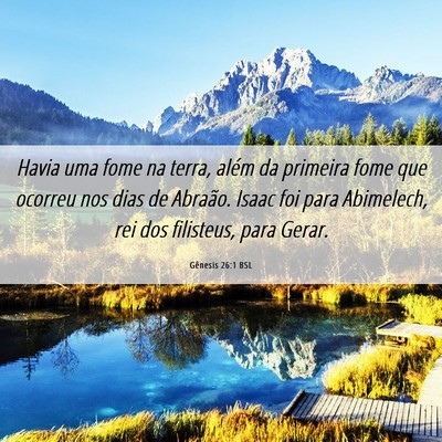 Picture 06 - Gênesis 26:1 BSL - Havia uma fome na terra, além da primeira fome - Bible Verse Picture