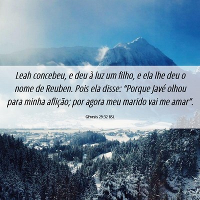 Picture 06 - Gênesis 29:32 BSL - Leah concebeu, e deu à luz um filho, e ela lhe - Bible Verse Picture