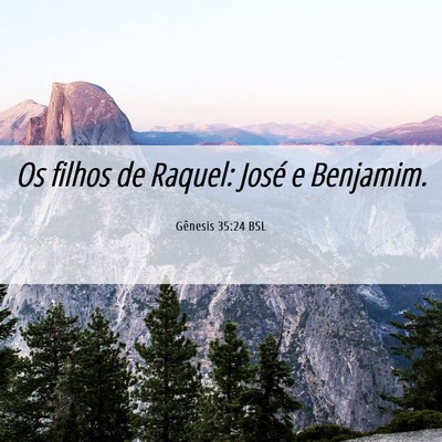 Picture 06 - Gênesis 35:24 BSL - Os filhos de Raquel: José e - Bible Verse Picture