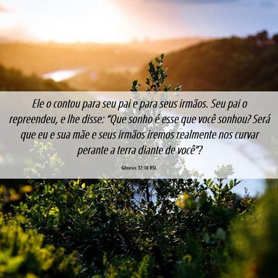 Picture 06 - Gênesis 37:10 BSL - Ele o contou para seu pai e para seus irmãos. - Bible Verse Picture