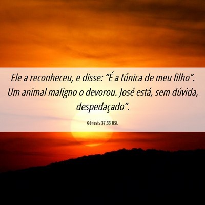 Picture 06 - Gênesis 37:33 BSL - Ele a reconheceu, e disse: “É a túnica de meu - Bible Verse Picture