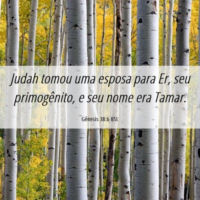 Picture 06 - Gênesis 38:6 BSL - Judah tomou uma esposa para Er, seu primogênito, - Bible Verse Picture