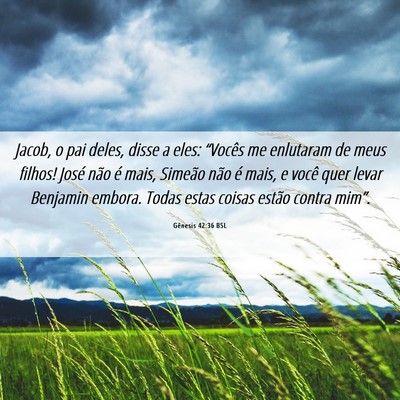 Picture 06 - Gênesis 42:36 BSL - Jacob, o pai deles, disse a eles: “Vocês me - Bible Verse Picture