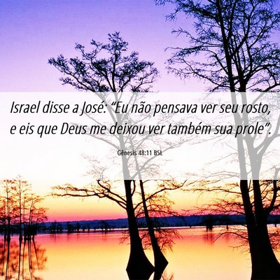 Picture 06 - Gênesis 48:11 BSL - Israel disse a José: “Eu não pensava ver seu - Bible Verse Picture