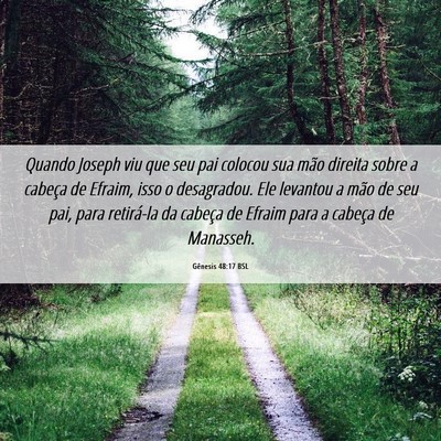 Picture 06 - Gênesis 48:17 BSL - Quando Joseph viu que seu pai colocou sua mão - Bible Verse Picture