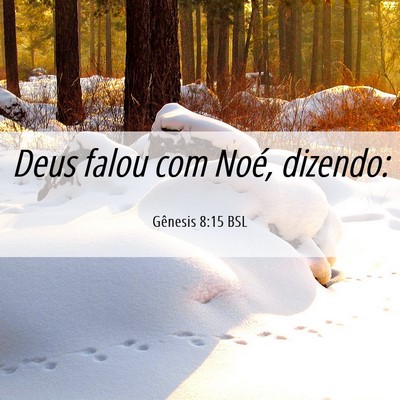 Picture 06 - Gênesis 8:15 BSL - Deus falou com Noé, - Bible Verse Picture